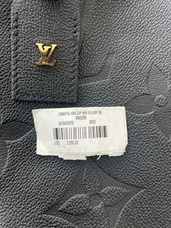 Louis Vuitton Black Monogram Empreinte Shoulder Bag with Gold Hardware - Picture 10 of 16